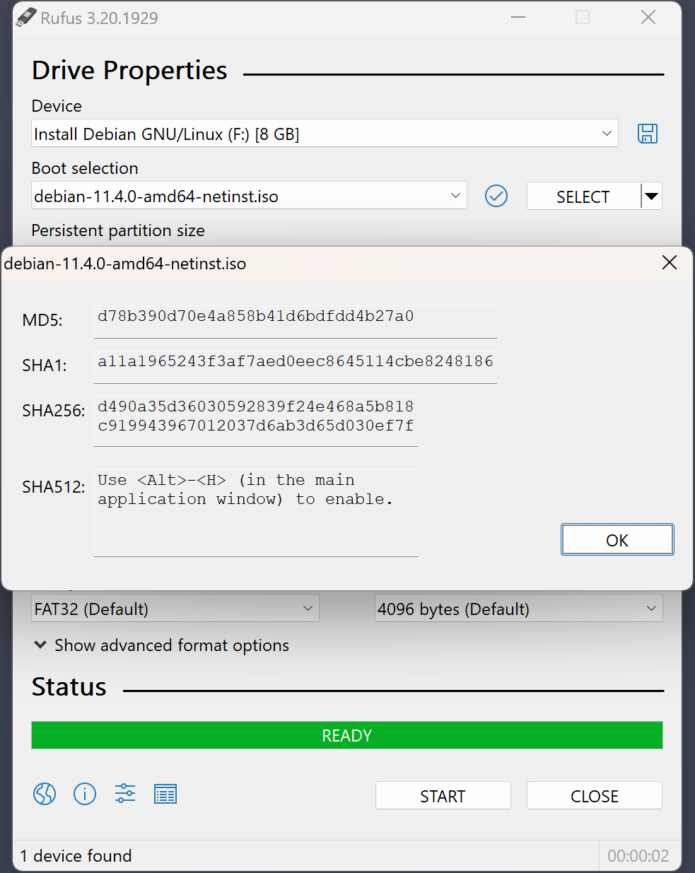 Rufus progress bar writing to USB — rufus